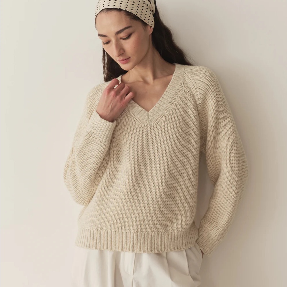 DOEN NWT EMMONS SWEATER in CREAM L